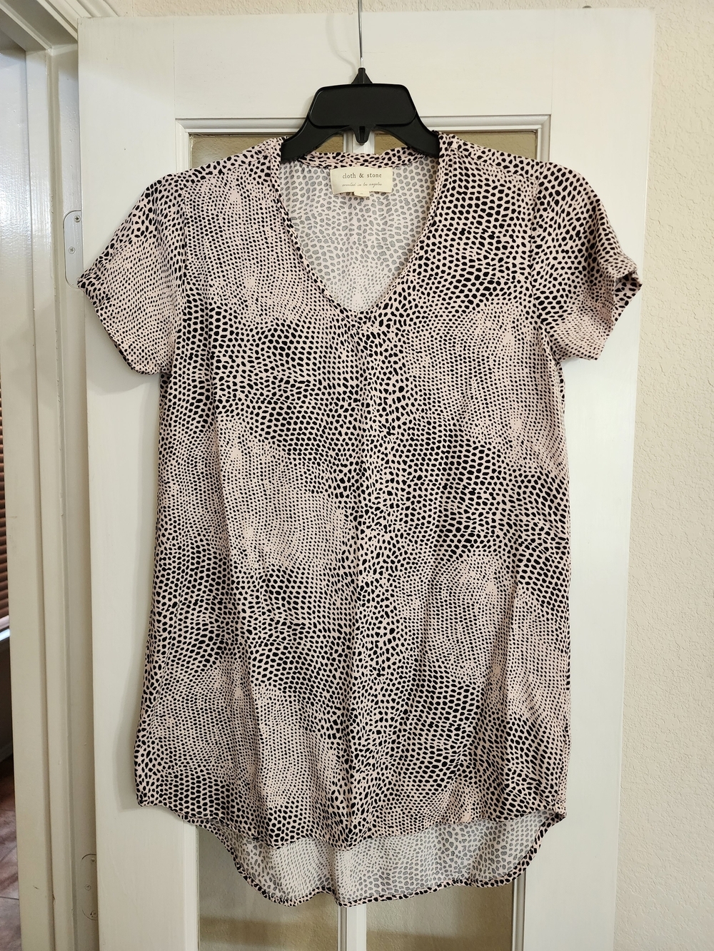 Cloth & Stone Anthropologie Animal Print Rayon Tunic Top Small
